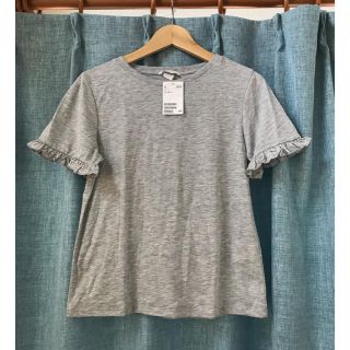 エイチアンドエム(H&M)の【美品♡タグ付き新品未使用】H&M  Ｔシャツ  グレー(Tシャツ(半袖/袖なし))