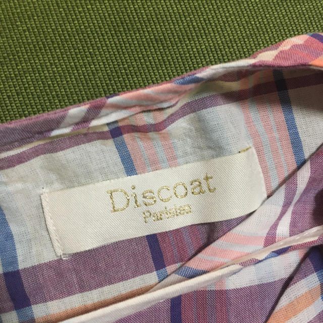 Discoat(ディスコート)のチェック柄 半袖トップス レディースのトップス(シャツ/ブラウス(半袖/袖なし))の商品写真