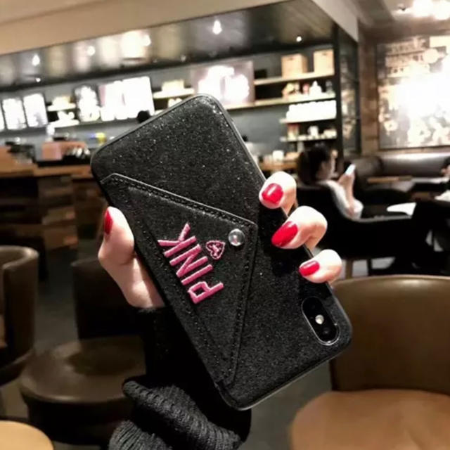 Victoria's Secret - PINK カードケースつき iPhone XR 用 ケース ブラック の通販 by love2pinky's shop｜ヴィクトリアズシークレットならラクマ