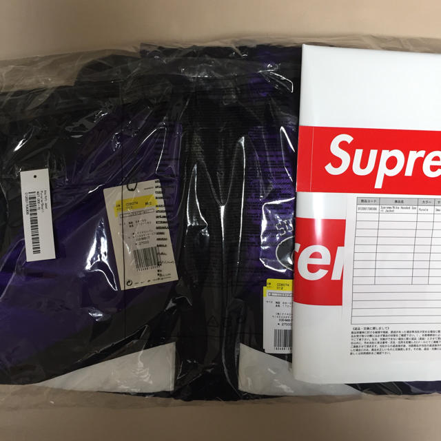 S色送料込 S Supreme Hooded Sport Jacket パープル