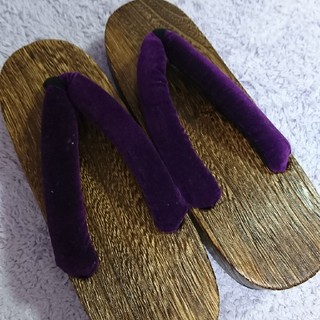 ◆浴衣用♡紫鼻緒下駄◆(下駄/草履)
