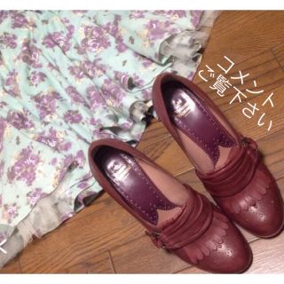 ヴィヴィアンウエストウッド(Vivienne Westwood)のアンティーク風ベルト&タッセル 7㎝ヒール 22.5㎝(ハイヒール/パンプス)