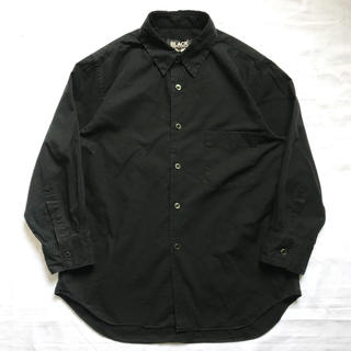 ブラックコムデギャルソン(BLACK COMME des GARCONS)のブラックコムデギャルソン 長袖シャツ ドレスシャツ ブラック 黒 古着 S M(シャツ/ブラウス(長袖/七分))