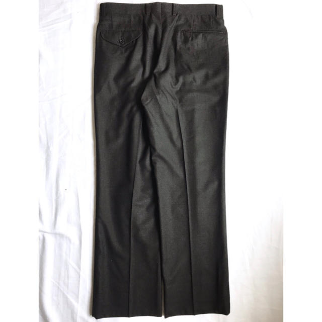 BURBERRY(バーバリー)の美品 バーバリー ウールスラックス チャコールグレー  黒 古着 ビンテージ メンズのパンツ(スラックス)の商品写真