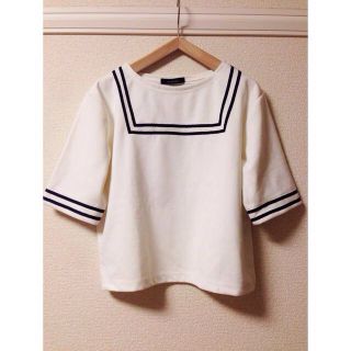 ダブルクローゼット(w closet)のライン入りプルオーバー(カットソー(半袖/袖なし))