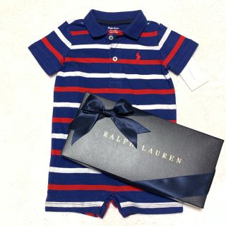 ラルフローレン(Ralph Lauren)の1点のみ✩︎⡱新品✨コットン ショートオール 6M/70(ロンパース)