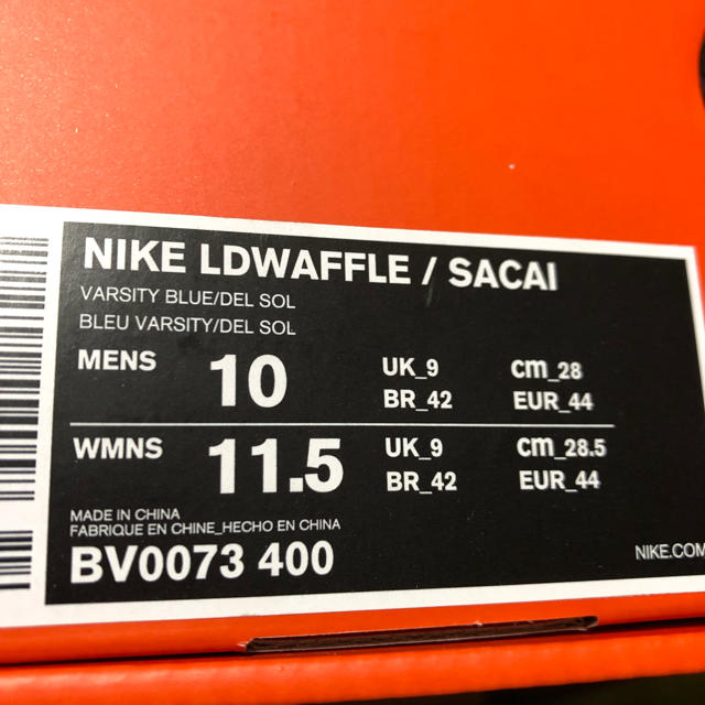 28.0cm NIKE×Sacai LDWaffle カラー バーシティブルー