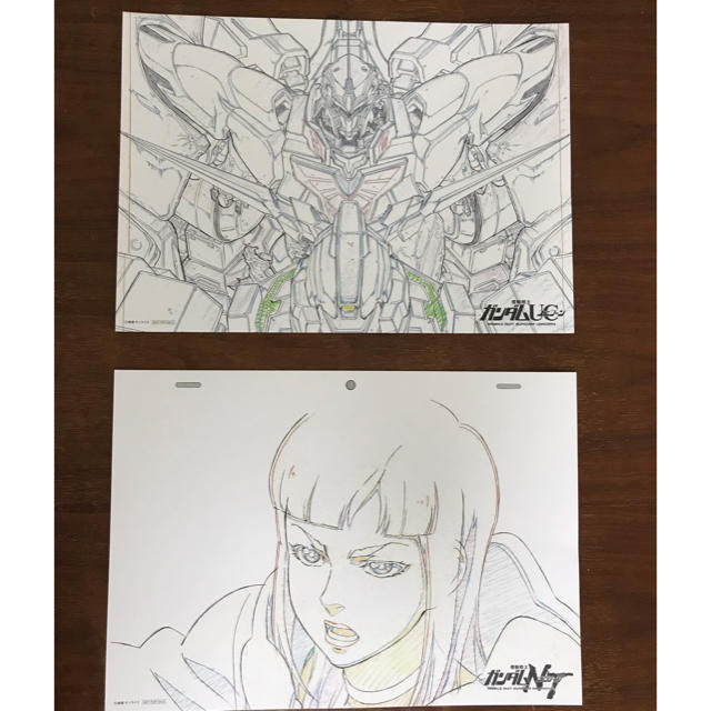 BANDAI(バンダイ)のガンダムNT 複製原画2枚 エンタメ/ホビーの漫画(イラスト集/原画集)の商品写真