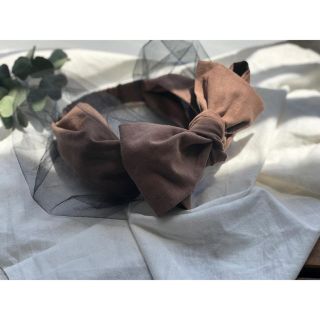 アメリヴィンテージ(Ameri VINTAGE)のm linen blend 3WAY tulle hairband(ヘアバンド)