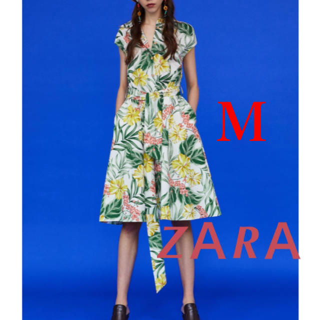 ZARA(ザラ)の新品☆完売★ZARAフラワープリントシャツワンピース レディースのワンピース(ロングワンピース/マキシワンピース)の商品写真