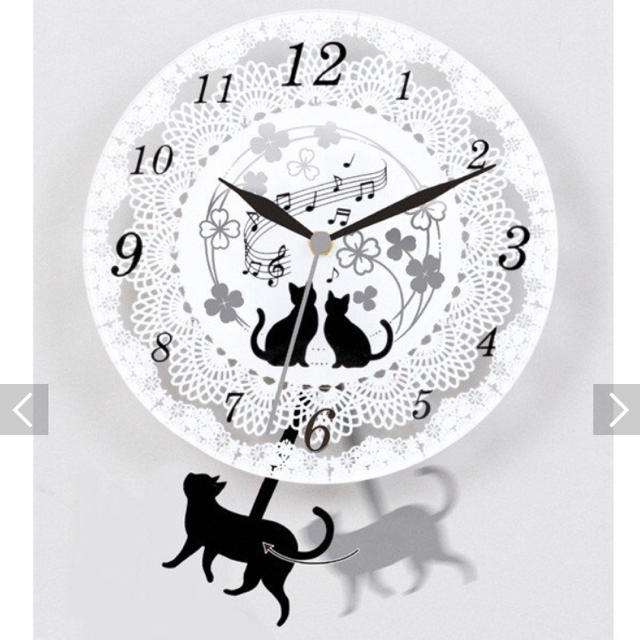 猫の掛け時計 インテリア/住まい/日用品のインテリア小物(掛時計/柱時計)の商品写真