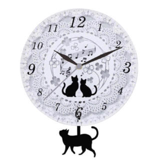猫の掛け時計(掛時計/柱時計)