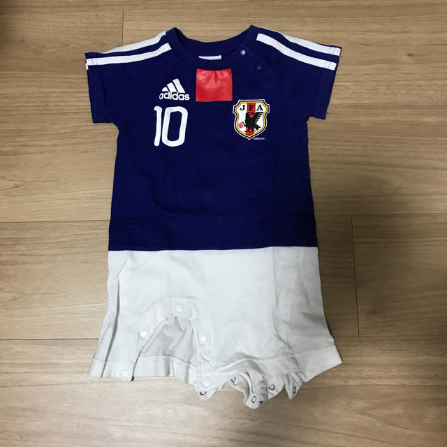 adidas(アディダス)のりふみん様♡adidas☆サッカー日本代表ユニフォーム☆70cm キッズ/ベビー/マタニティのベビー服(~85cm)(ロンパース)の商品写真