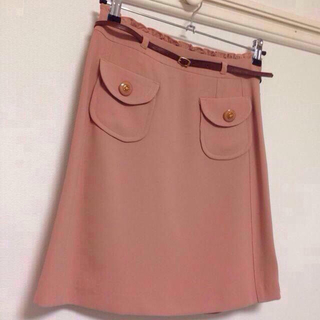 ミッシュマッシュ(MISCH MASCH)のピンクベージュが可愛い♡Aラインスカート(ひざ丈スカート)