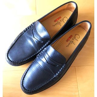 コールハーン(Cole Haan)の極美品 コールハーン ナイキエアコラボ  レザーローファー黒 ２６センチ(スリッポン/モカシン)