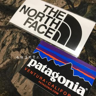 ザノースフェイス(THE NORTH FACE)の新品未使用 ノースフェイス&パタゴニア カッティングステッカー黒&フィッツロイ (その他)