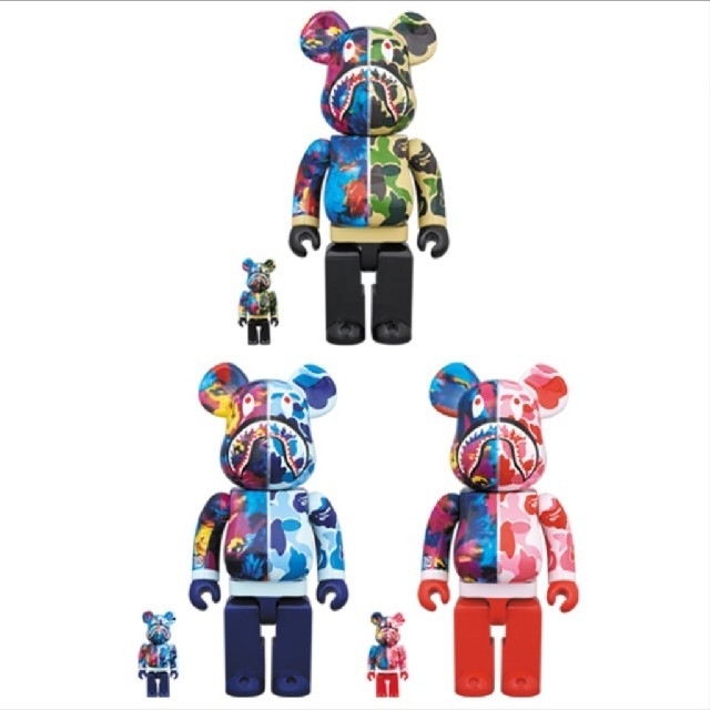 人気のファッションブランド! A BATHING APE - Bape Be@Bbrick M ninagawa 100&400% 3個セット キャラクターグッズ 人気のファッションブランド! A BATHING APE - Bape Be@Bbrick M ninagawa 100&400% 3個セット キャラクターグッズ