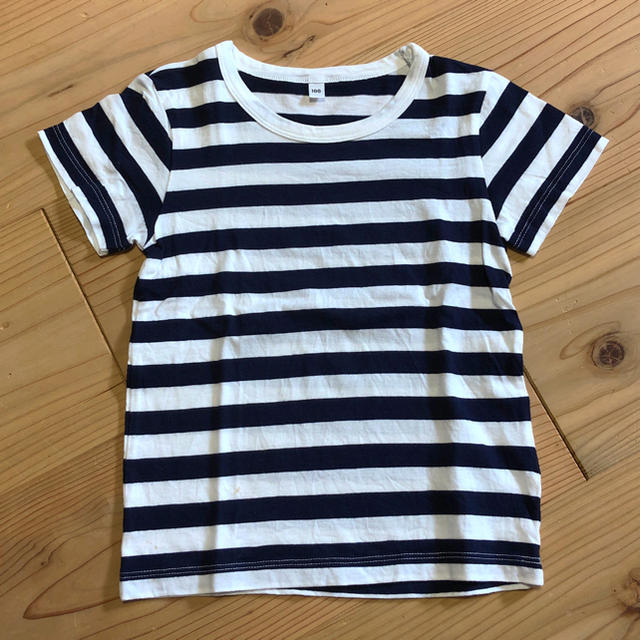 MUJI (無印良品)(ムジルシリョウヒン)の無印良品 ボーダーT キッズ/ベビー/マタニティのキッズ服女の子用(90cm~)(Tシャツ/カットソー)の商品写真