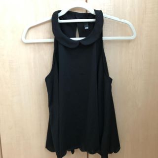 エイチアンドエム(H&M)のH&M 黒 トップス タンクトップ(タンクトップ)