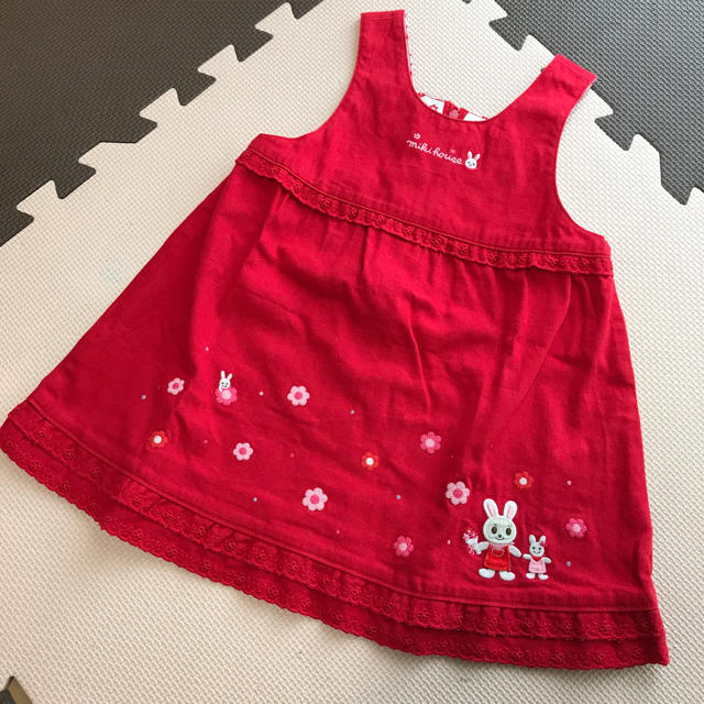 mikihouse(ミキハウス)のミキハウス ワンピース ジャンパースカート 90 3枚セット キッズ/ベビー/マタニティのキッズ服女の子用(90cm~)(ワンピース)の商品写真