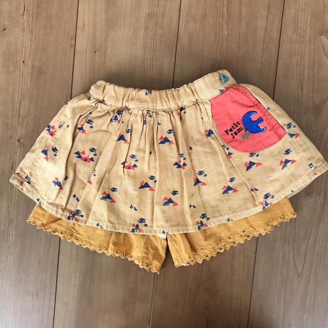 Petit jam(プチジャム)のpetit jam プチジャム キュロット スカート 90 キッズ/ベビー/マタニティのキッズ服女の子用(90cm~)(スカート)の商品写真