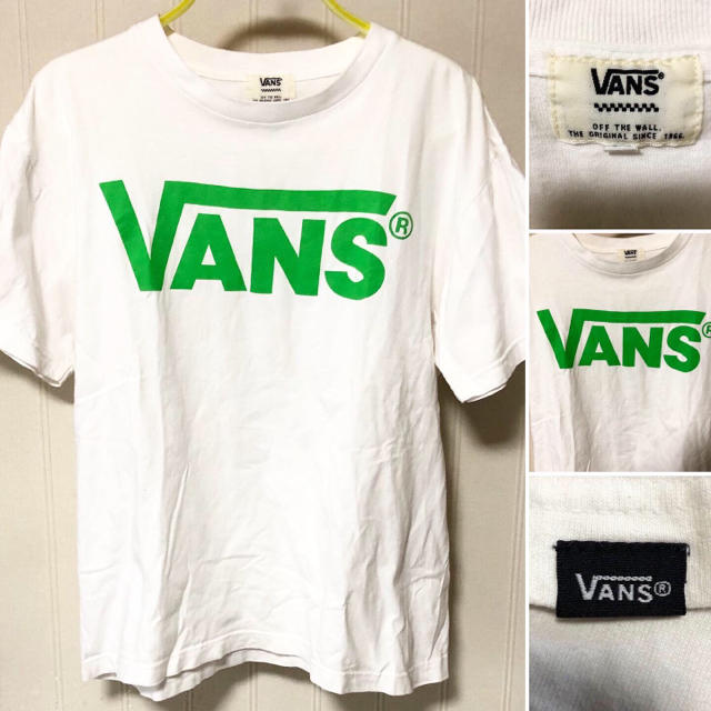 VANS(ヴァンズ)の大人気❗️VANS ヴァンズ デカロゴ Tシャツ 白グリーン レディースのトップス(Tシャツ(半袖/袖なし))の商品写真