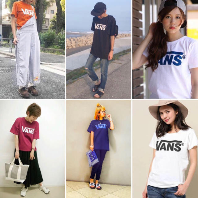 VANS(ヴァンズ)の大人気❗️VANS ヴァンズ デカロゴ Tシャツ 白グリーン レディースのトップス(Tシャツ(半袖/袖なし))の商品写真