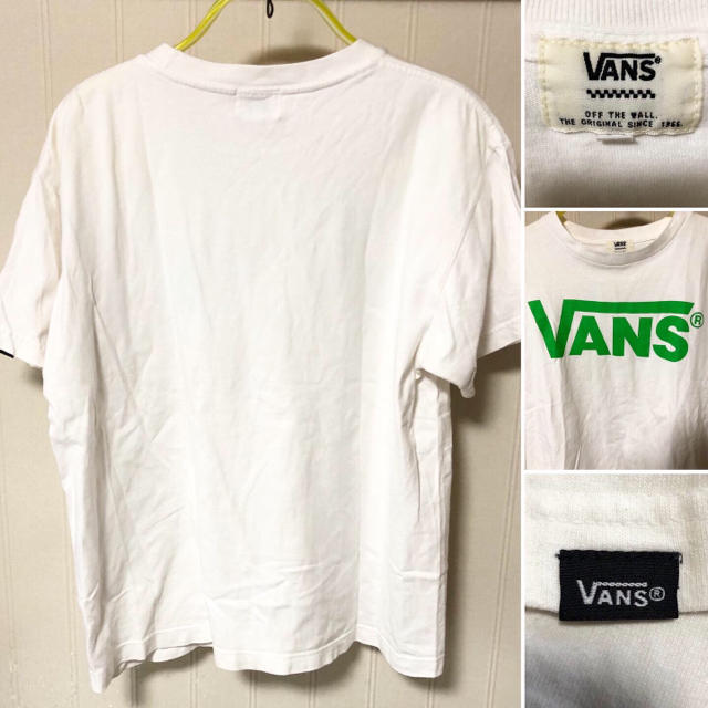 VANS(ヴァンズ)の大人気❗️VANS ヴァンズ デカロゴ Tシャツ 白グリーン レディースのトップス(Tシャツ(半袖/袖なし))の商品写真