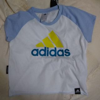 アディダス(adidas)のアディダス 子供Tシャツ 白 130(Tシャツ/カットソー)