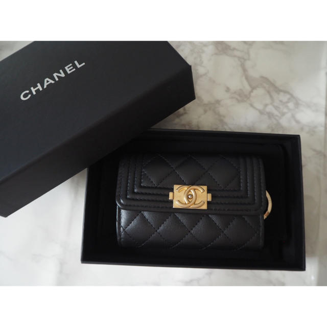 CHANEL - CHANEL ボーイシャネル キーケース BLK×GLD 4連＋リングの通販 by u shop｜シャネルならラクマ