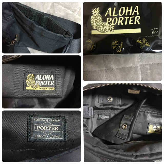 ALOHA PORTER LOCO ウエストバッグヒップバッグ ピンバッジ付