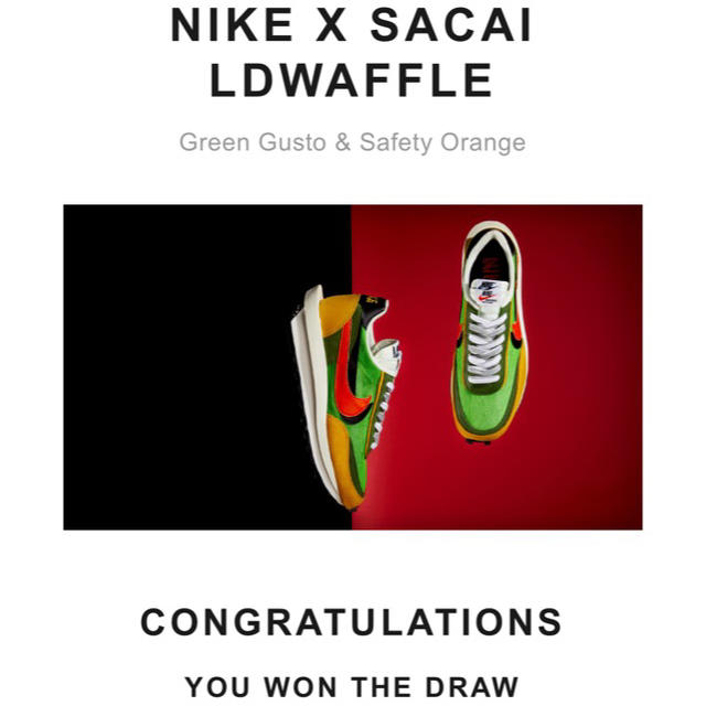 NIKE(ナイキ)のnike×sacai ld waffle ナイキ サカイ LD ワッフル メンズの靴/シューズ(スニーカー)の商品写真