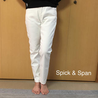 スピックアンドスパン(Spick & Span)のSpick ＆ Span カットオフ ホワイトデニム(デニム/ジーンズ)