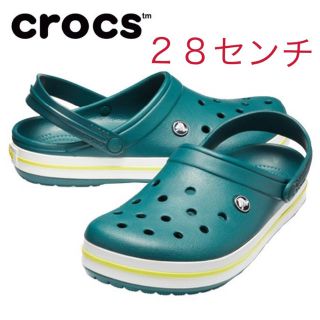 クロックス(crocs)の２８センチ 新品 クロックス クロックバンド 正規品 エバー グリーン(サンダル)