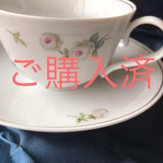 マイセン(MEISSEN)のマイセン ホワイトローズ  白い薔薇 小花散らし ティーカップ(食器)