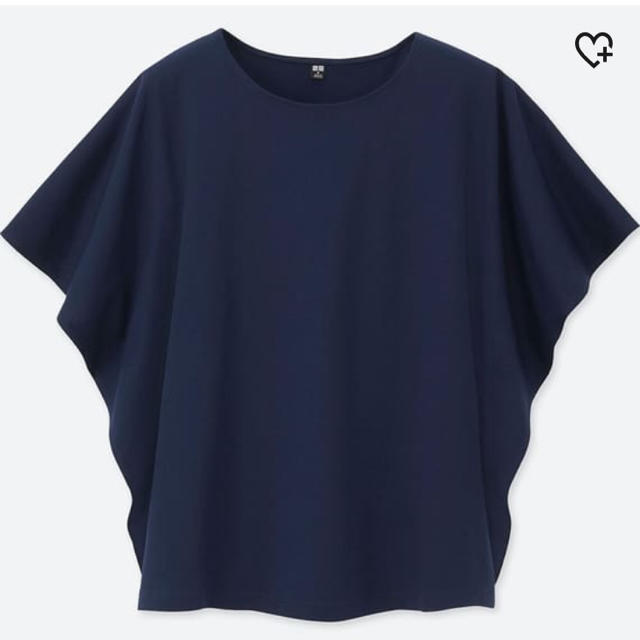 UNIQLO(ユニクロ)のユニクロネイビーフレアT レディースのトップス(カットソー(半袖/袖なし))の商品写真