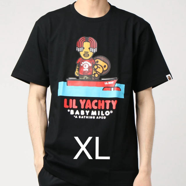 送料無料 BAPE LIL YACHTY TEE XL BLACK #2