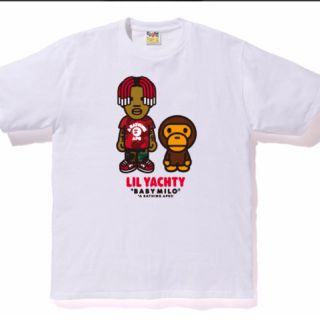 アベイシングエイプ(A BATHING APE)のbape lil yachty tee #1 white Lサイズ baby(Tシャツ/カットソー(半袖/袖なし))