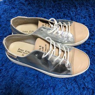 ザラ(ZARA)のザラ ZARA キッズ 靴 シルバー 31 19  19.5 スニーカー (スニーカー)