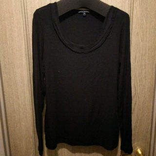 バナナリパブリック(Banana Republic)の【BR】黒ロングＴシャツ(Tシャツ(長袖/七分))