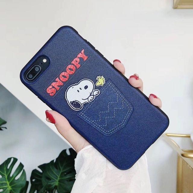 スヌーピー デニム Navy iPhoneケース SNOOPY スマホケースの通販 by ぴょんす's shop｜ラクマ