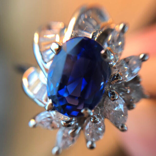 ジンゴ様オーダー⭐︎美しい非加熱⭐︎コーンフラワーサファイアリング大粒1.8ct レディースのアクセサリー(リング(指輪))の商品写真