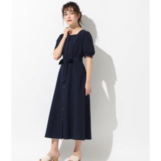 ハニーズ(HONEYS)の完売品！ハニーズ スクエアワンピース ネイビーLサイズ(ロングワンピース/マキシワンピース)