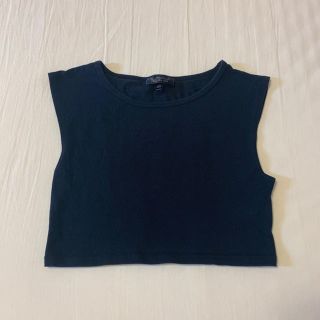 トップショップ(TOPSHOP)のショート丈トップス 黒 TOP SHOP(カットソー(半袖/袖なし))