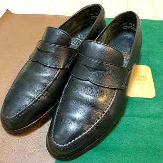 クロケットアンドジョーンズ(Crockett&Jones)のクロケット アンド ジョーンズ ローファー 袋付 黒  7.5 革靴 ビジネス(ドレス/ビジネス)