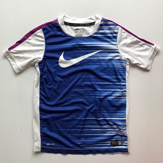 ナイキ(NIKE)の★NIKE★DRI-FIT Tシャツ XS 130cm ブルー ホワイト(Tシャツ/カットソー)