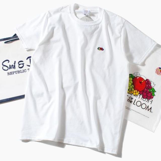 Ron Herman(ロンハーマン)のFruit Of The Loom ロゴTシャツ 白M フルーツオブザルーム メンズのトップス(Tシャツ/カットソー(半袖/袖なし))の商品写真