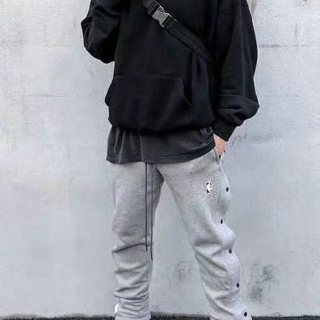 fear of god x nike tear away pants dark grey heather