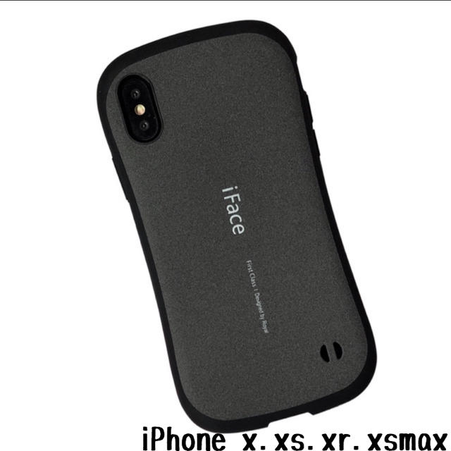 新品 iPhone x.xs.xr  衝撃 ケース グレー シンプルの通販 by mojyoca｜ラクマ
