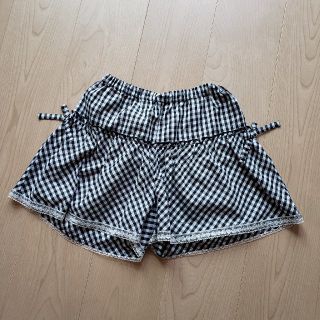 ベルメゾン(ベルメゾン)のgita リボンとハートのレースが可愛いチェック柄ショートパンツ　130　(パンツ/スパッツ)